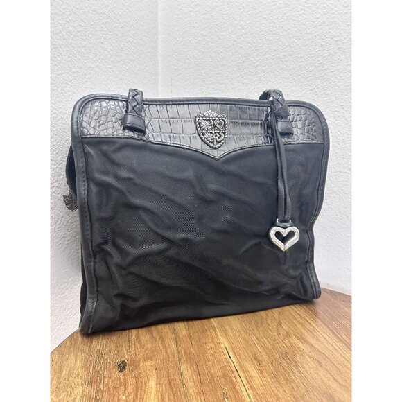 Brighton - Nylon & Leather Satchel - Black - Picture 1 of 11